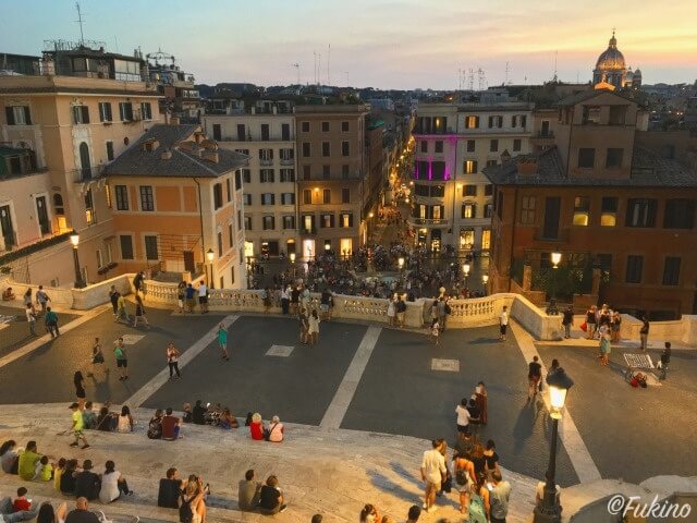 ローマの休日ロケ地巡り：スペイン広場